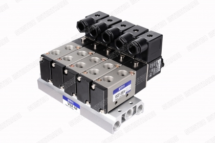 V Series Solenoid Valve วาล์วควบคุมทิศทาง โซลินอยด์วาล์ว รุ่น V VALVE 4V210 4V110 4V310 SOLENOID VALVE โซลินอยด์วาล์ว SEMAX 5/2